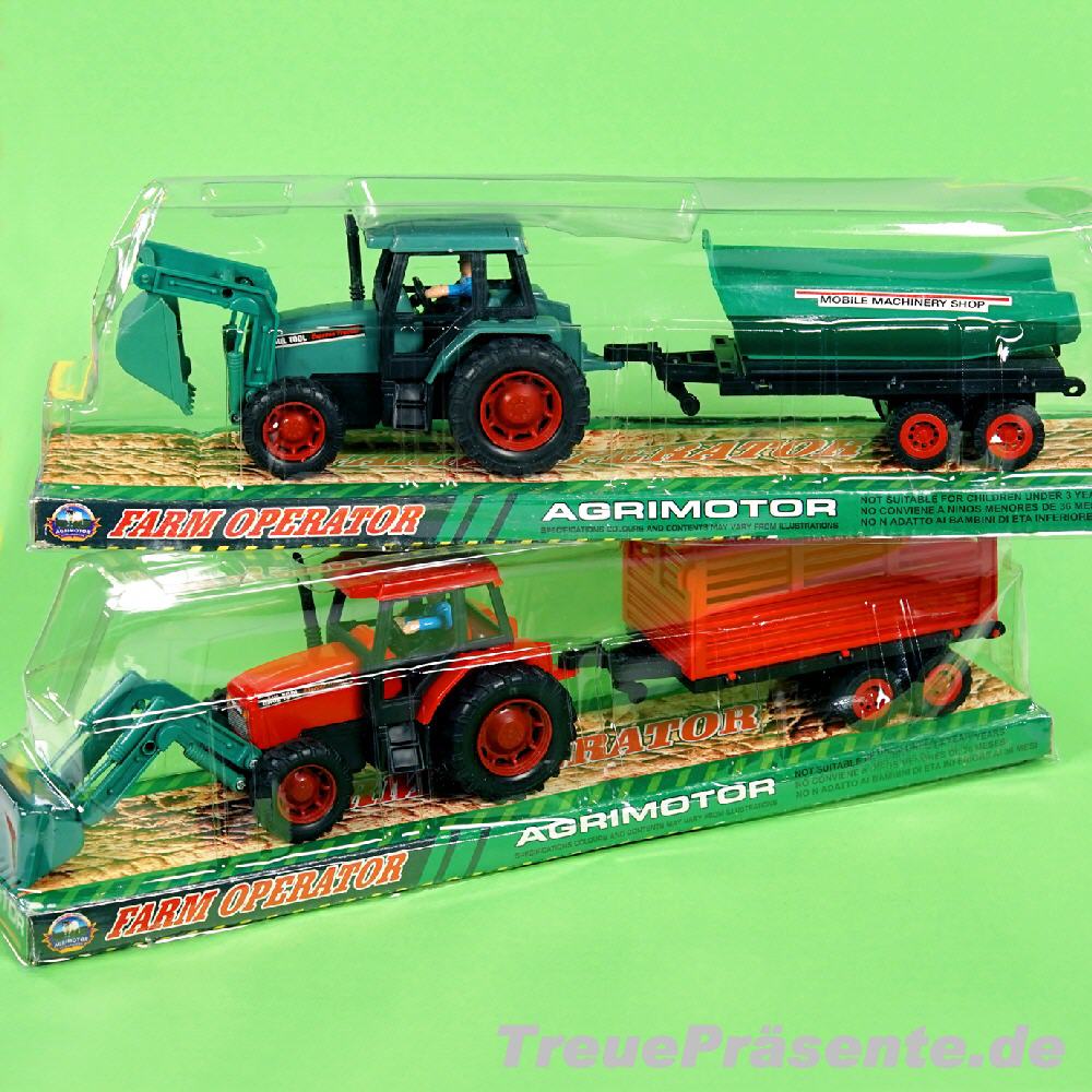 Spielzeug Traktor mit Anhänger