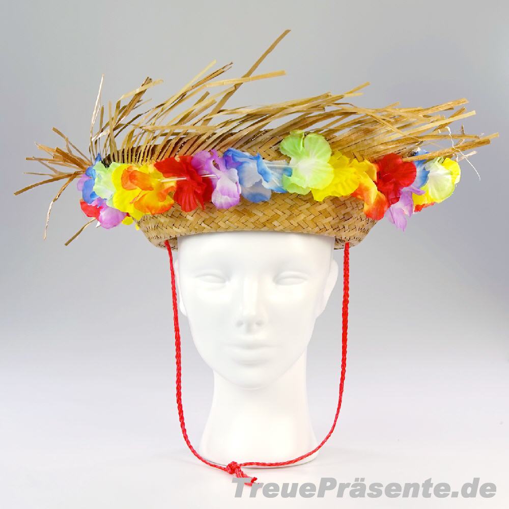 Karibik-Strohhut mit Blumen