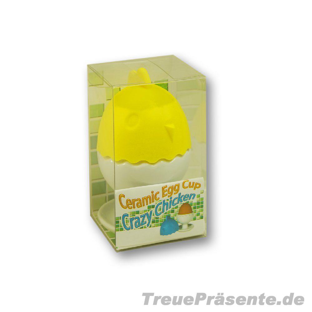 TreuePräsent Keramik Eierbecher mit Silikon-Haube