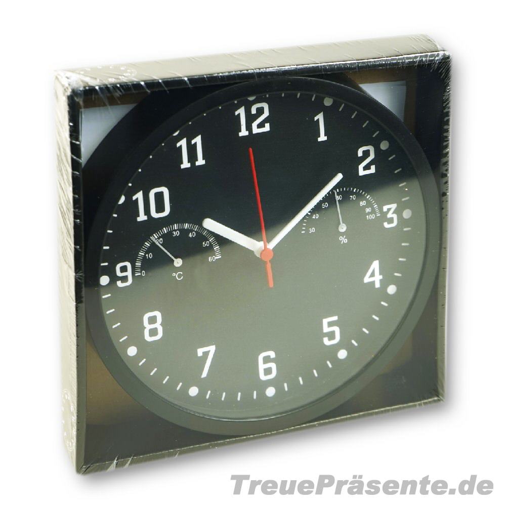 TreuePräsent Wanduhr schwarz