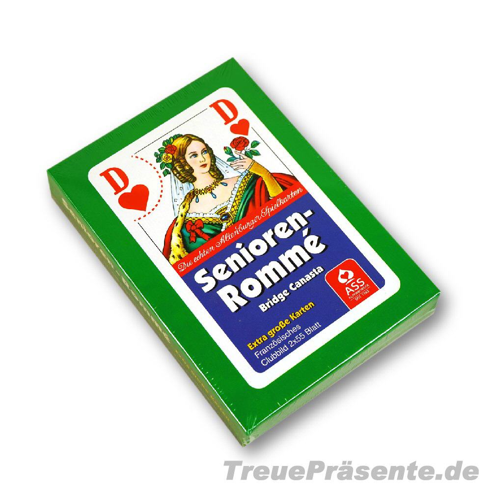 TreuePräsent Senioren-Rommé Spielkarten