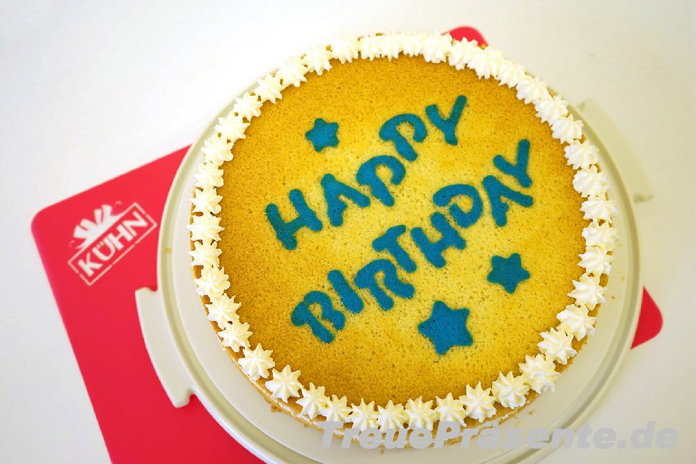 Kuchenschablone Happy Birthday