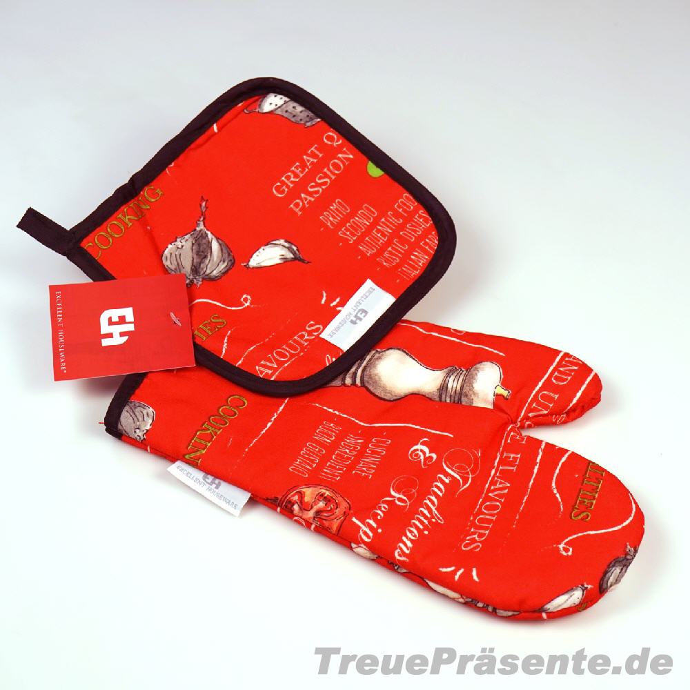 Ofenhandschuh mit Topflappen im Set