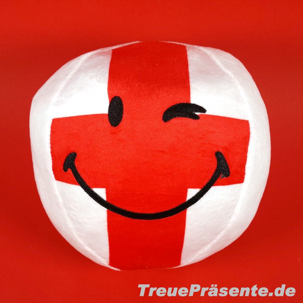 Plüschball mit lächelndem roten Kreuz