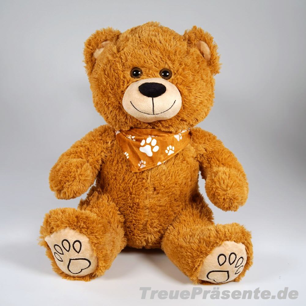 Plüschbär sitzend mit Tuch 40 cm