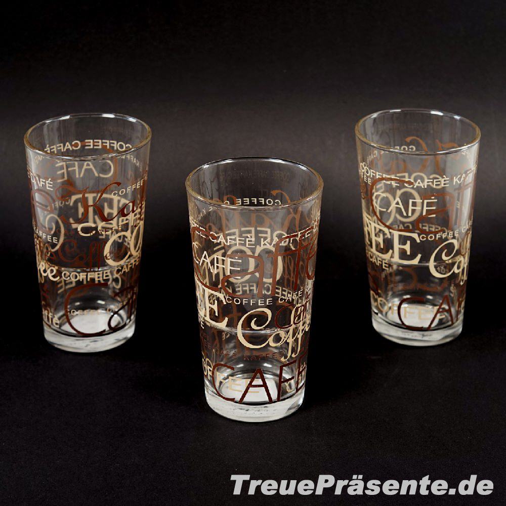 Latte Macchiato Gläser mit Dekor