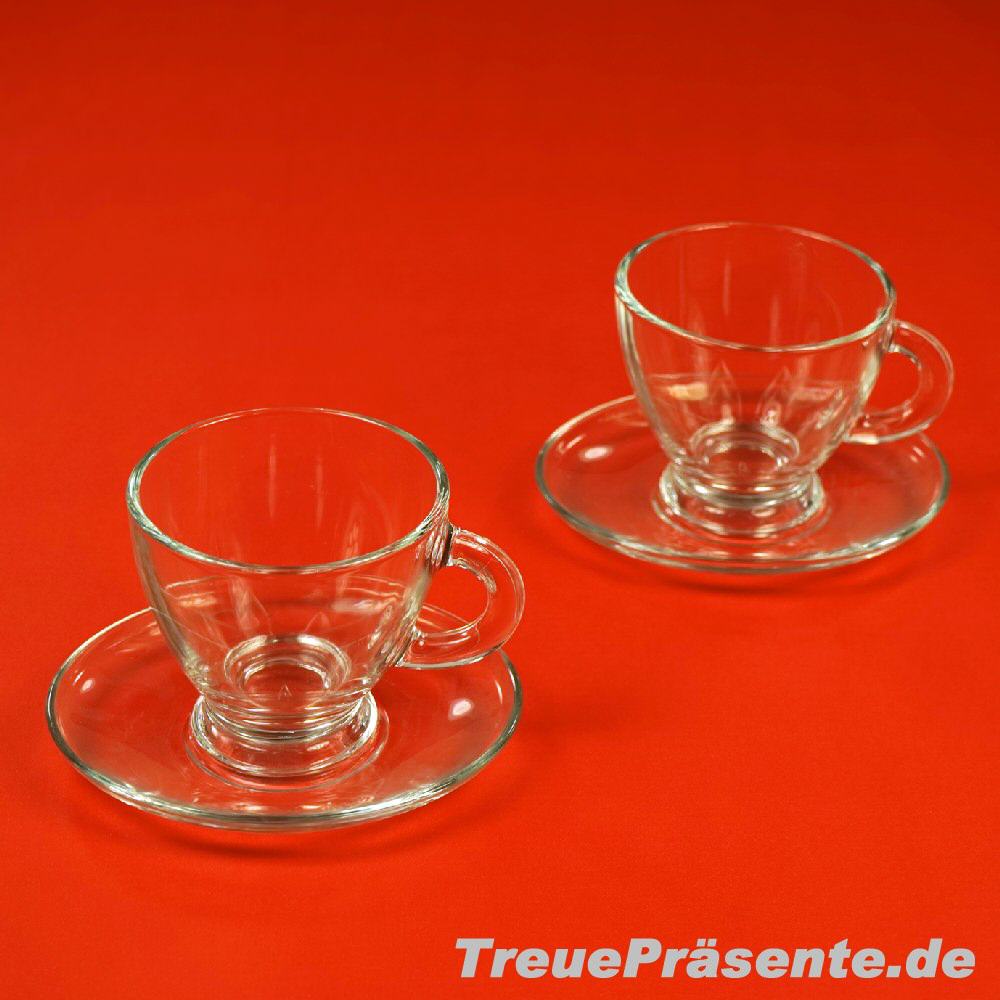 Glas-Cappuccinotassen 2er-Set