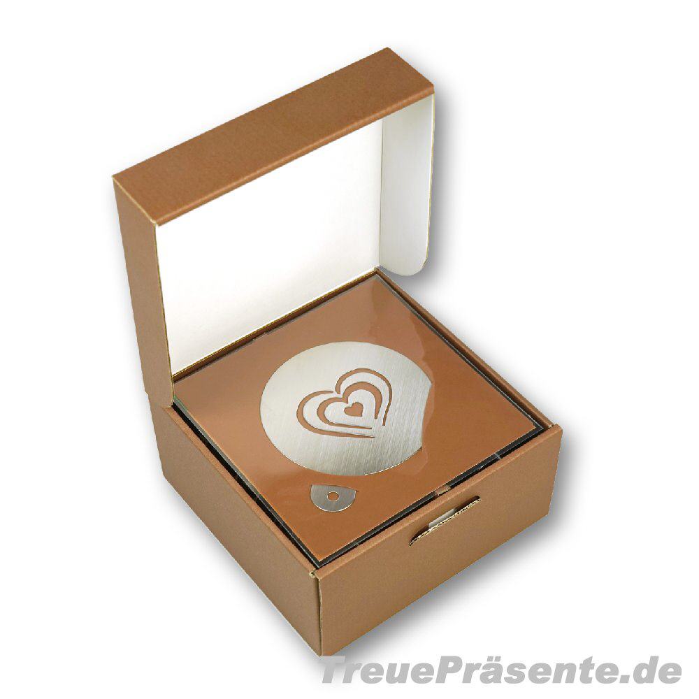 Latte Macchiato Gläser 2er-Set mit Herz-Schablone