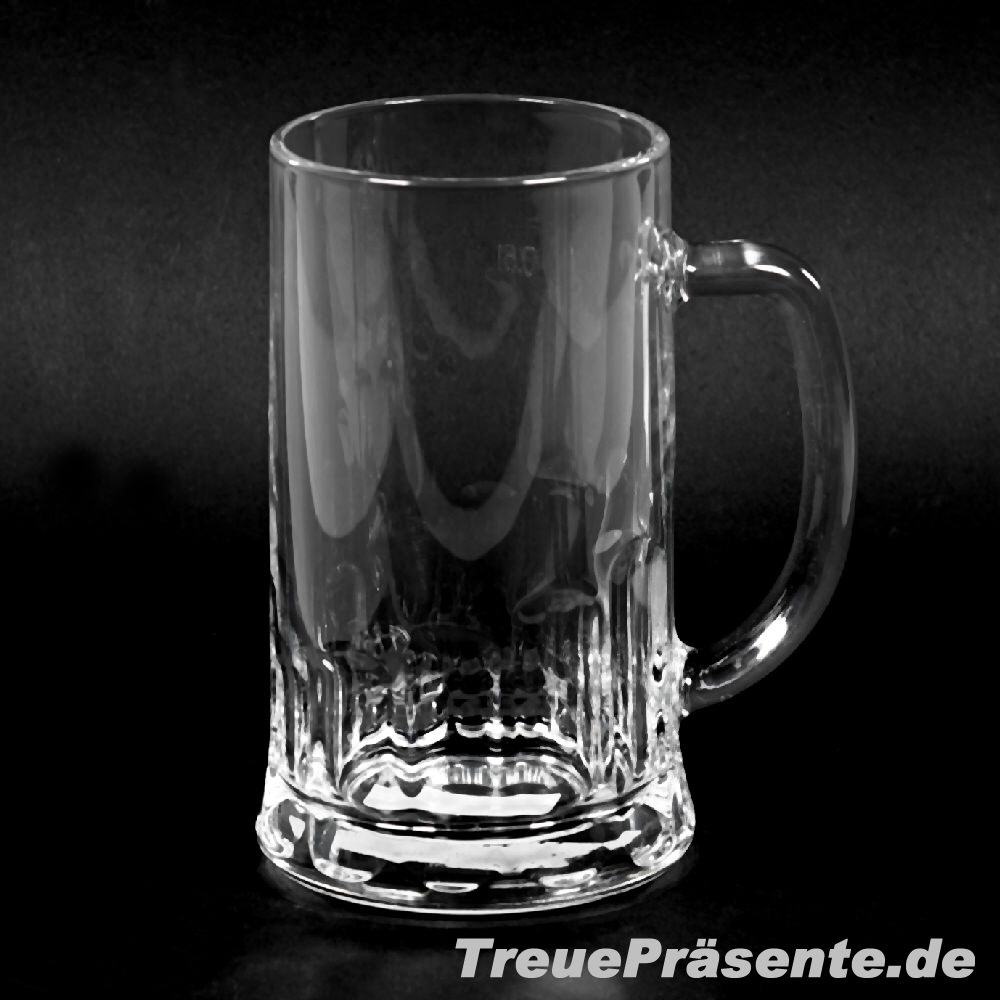 Glasbierkrug halber Liter