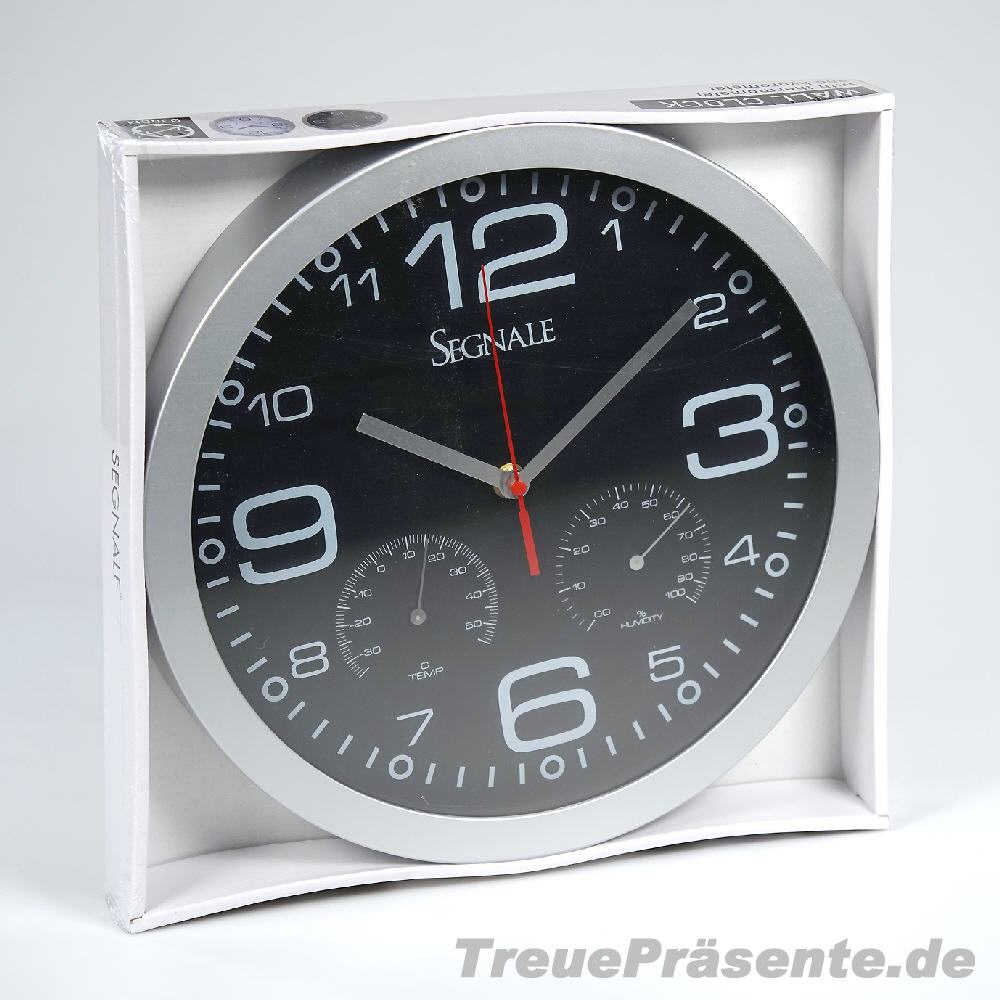 Wanduhr mit Wetterstation