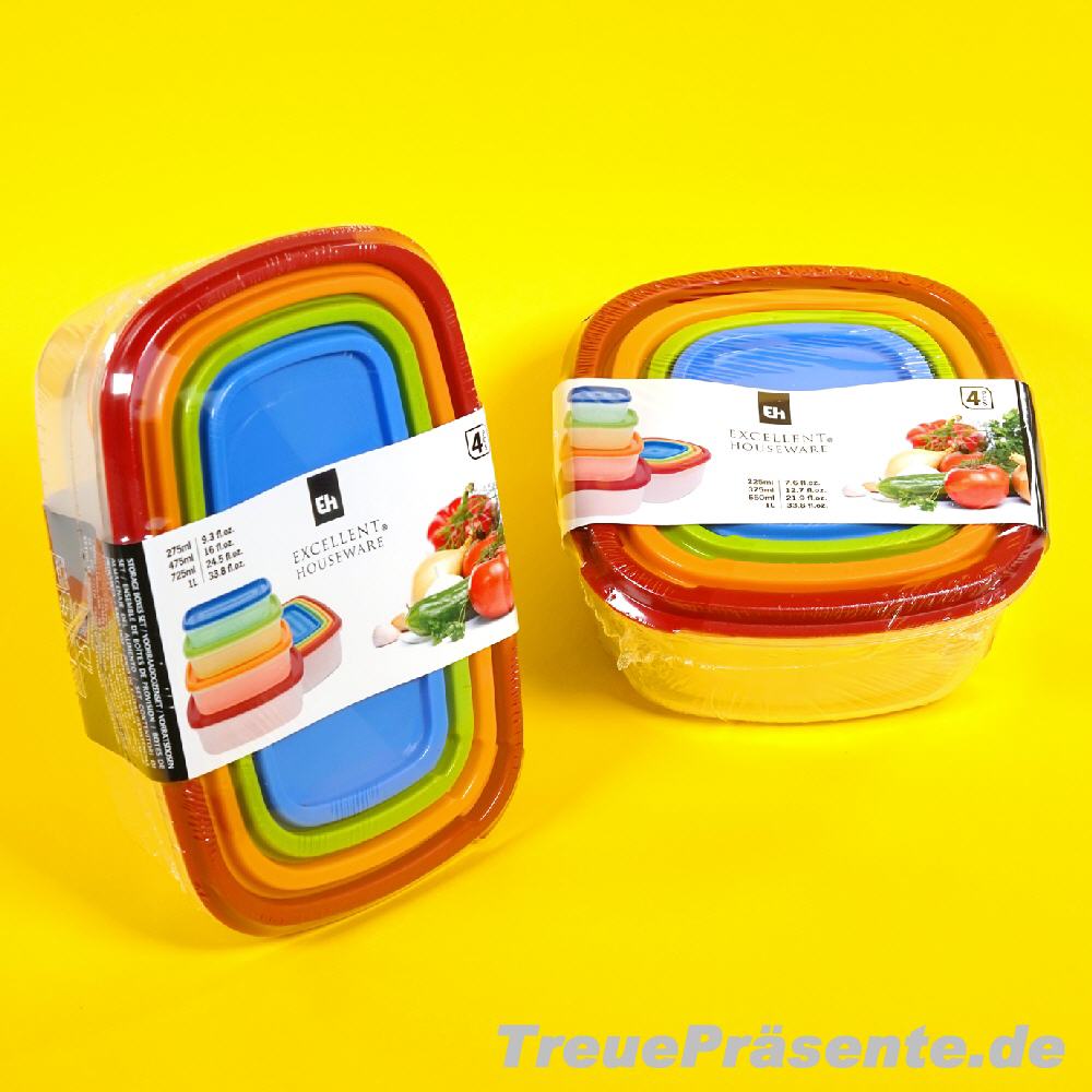 4er-Set Vorratsdosen sortiert