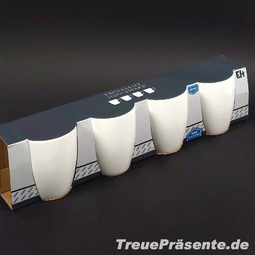 Becher-Set 4teilig cremefarben