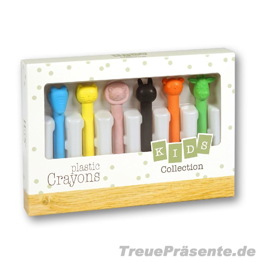 Wachsmalstifte mit Tiermotiven