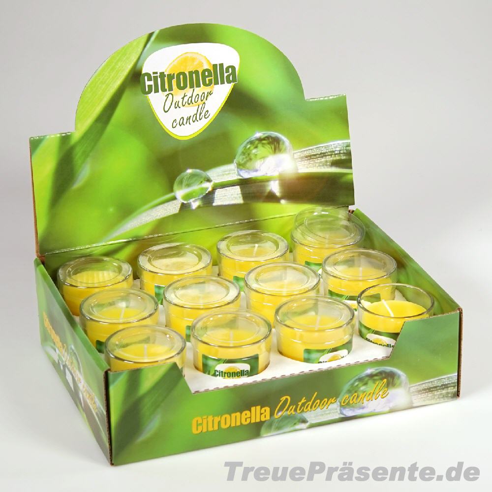 Citronellakerze im Glas