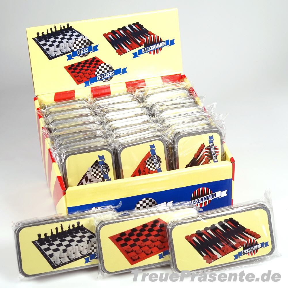 Reisespiel in Metalldose