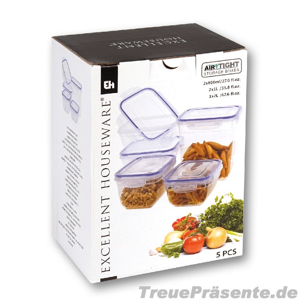 Vorratsdosen 5er-Set luftdicht