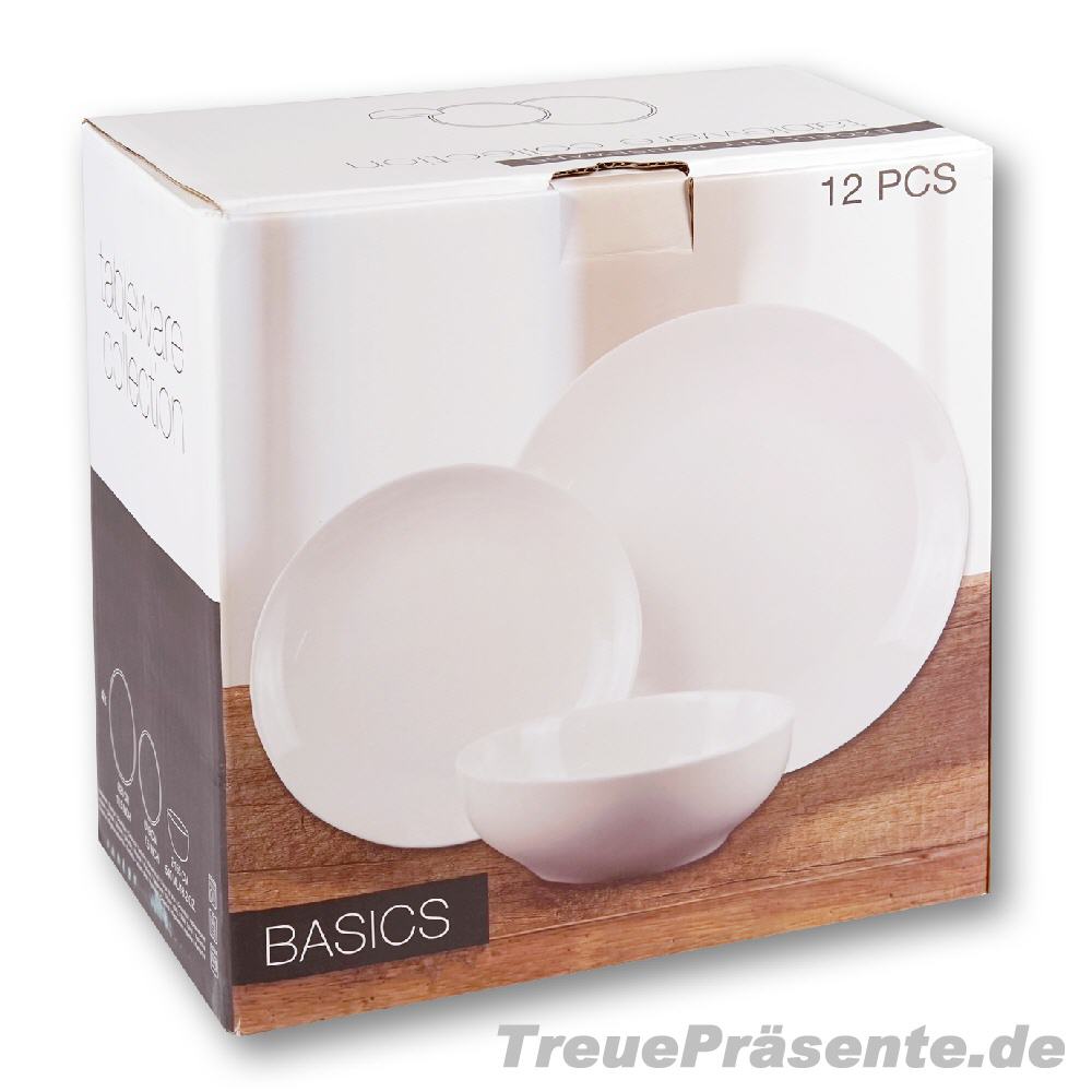 Tafelservice 12teilig weiss