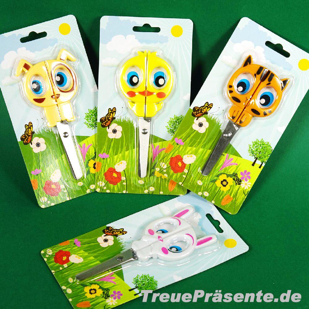 Kinderschere mit Tiermotiven