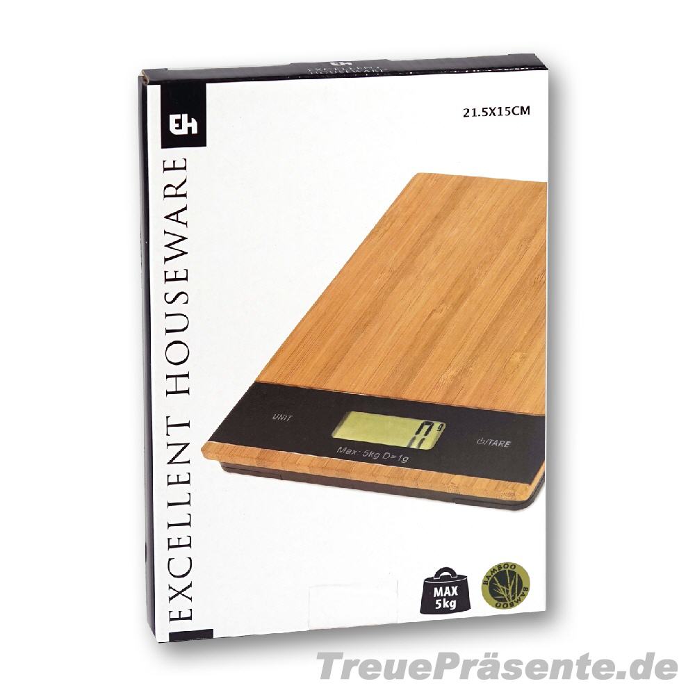 Digitale Küchenwaage Bambus