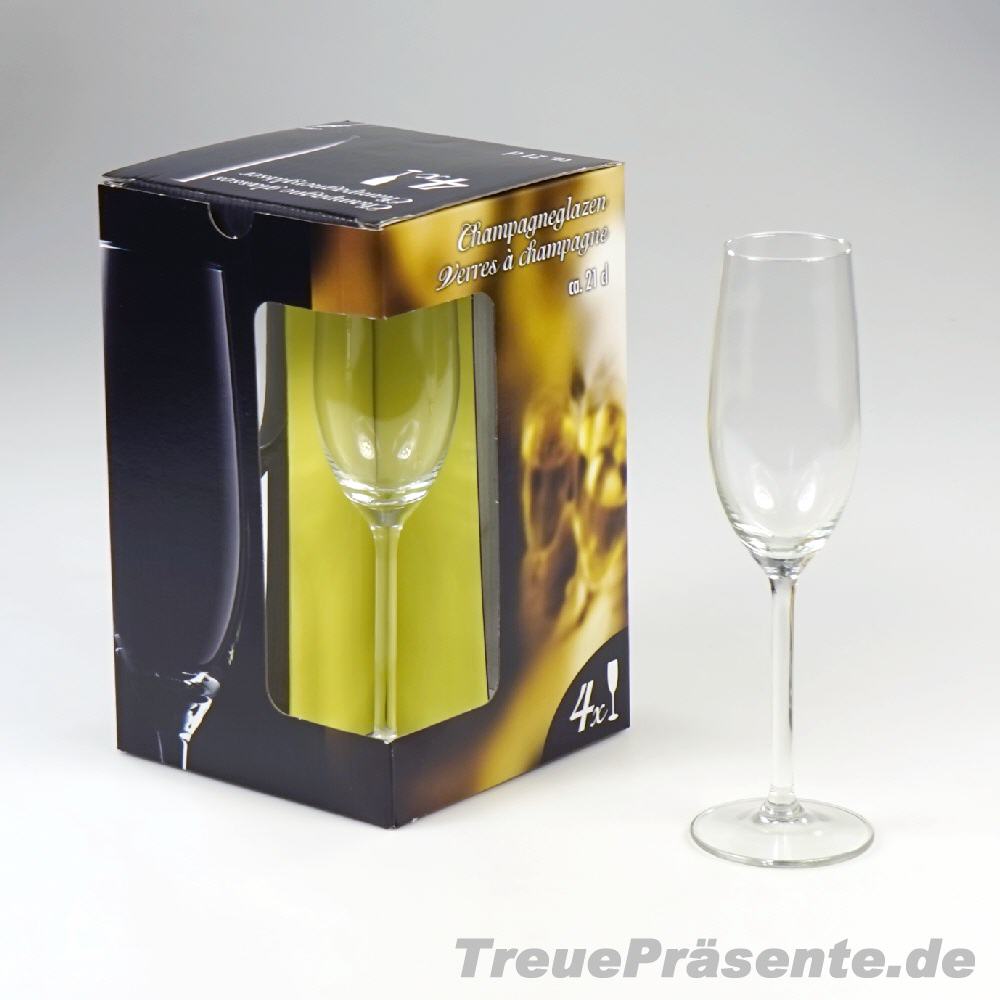 Sekt- und Champagnergläser 4er-Set