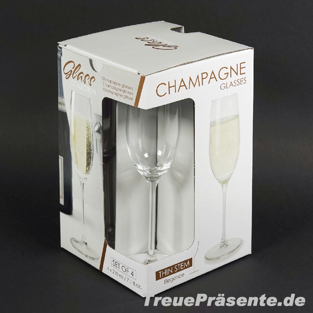 Sekt- und Champagnergläser 4er-Set