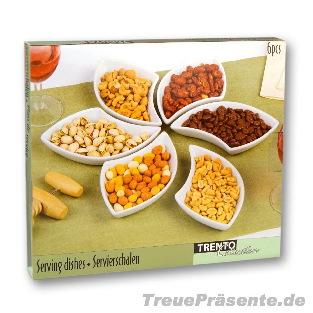 Porzellan-Snackschale 6-teilig