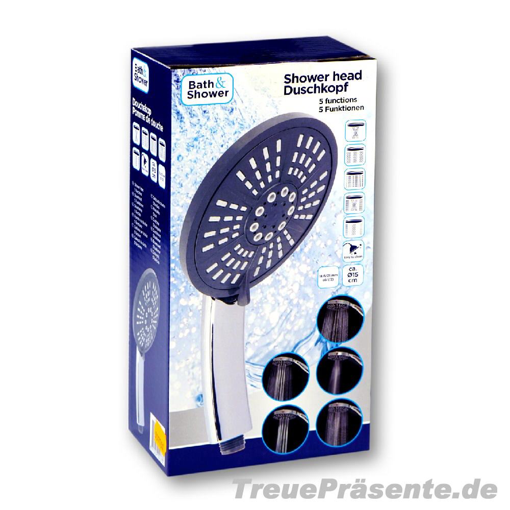 Duschkopf mit fünf Funktionen