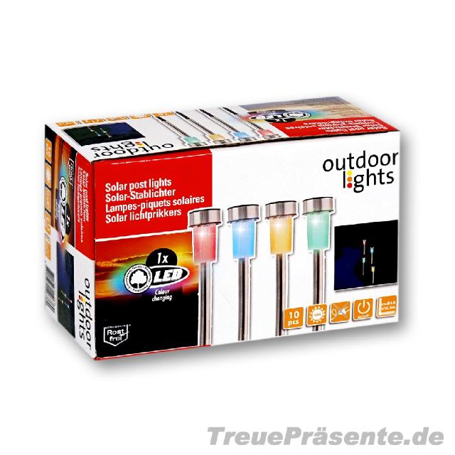 10er-Set LED-Solarleuchten