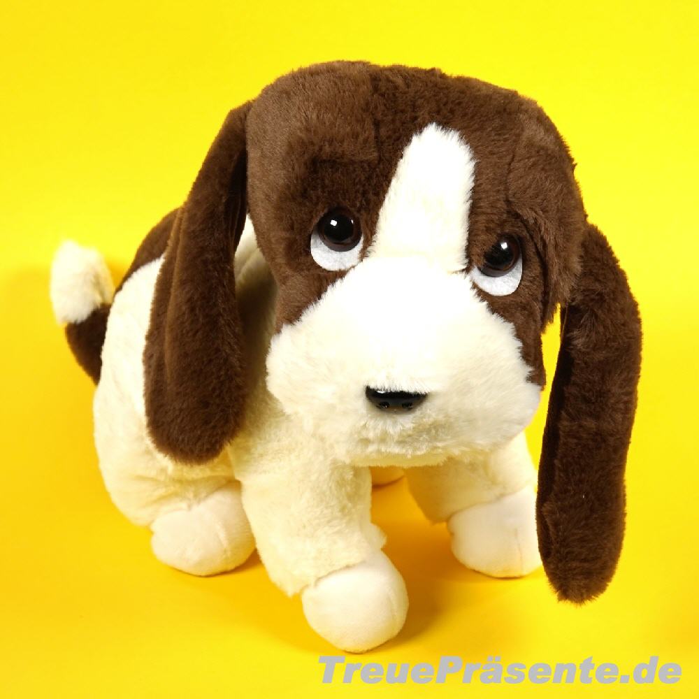 Plüsch-Welpe Hund braun-beige