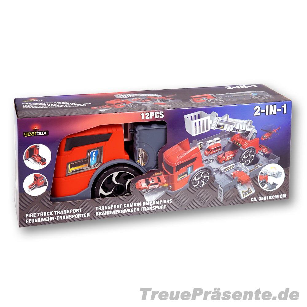 2in1 Spielset Feuerwehr-Transporter