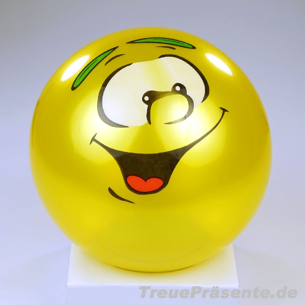Lachgesicht-Ball gelb