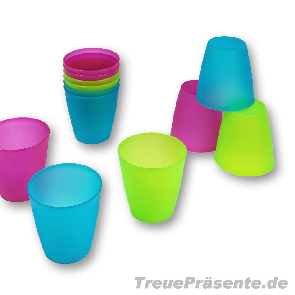 Kunststoff-Trinkbecher in Trendfarben