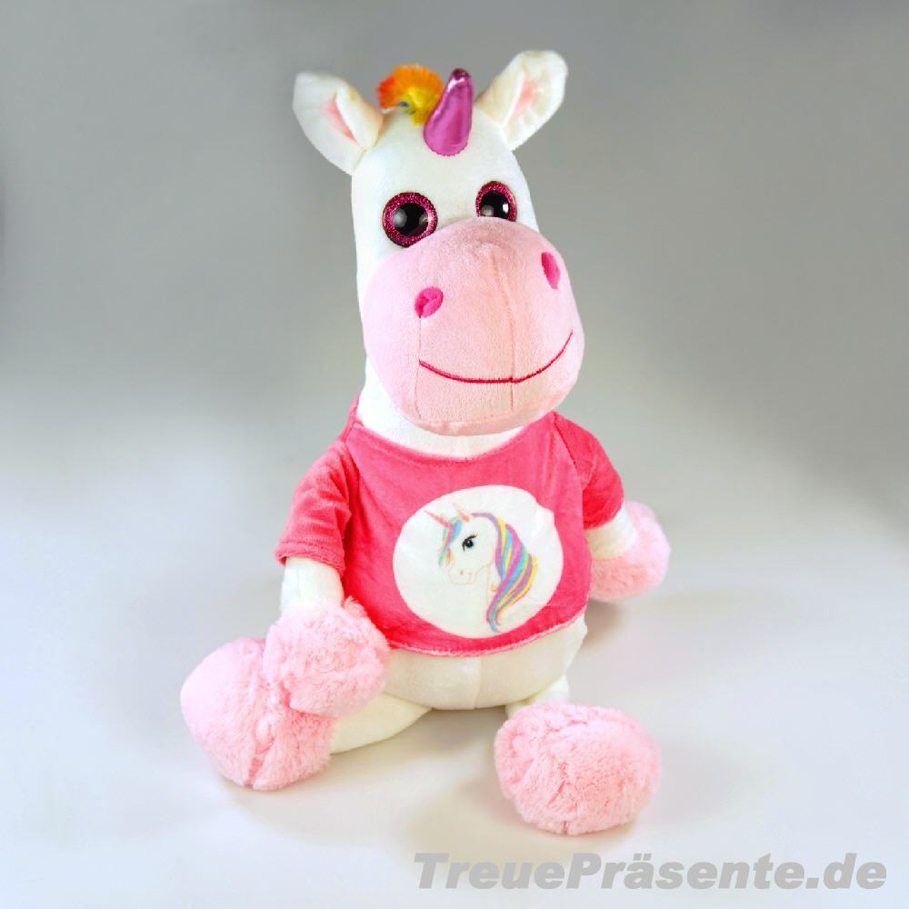 Plüsch-Einhorn mit Shirt 35 cm