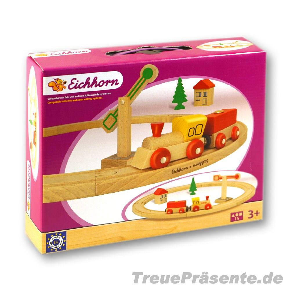 TreuePräsent Eichhorn Holzbahn