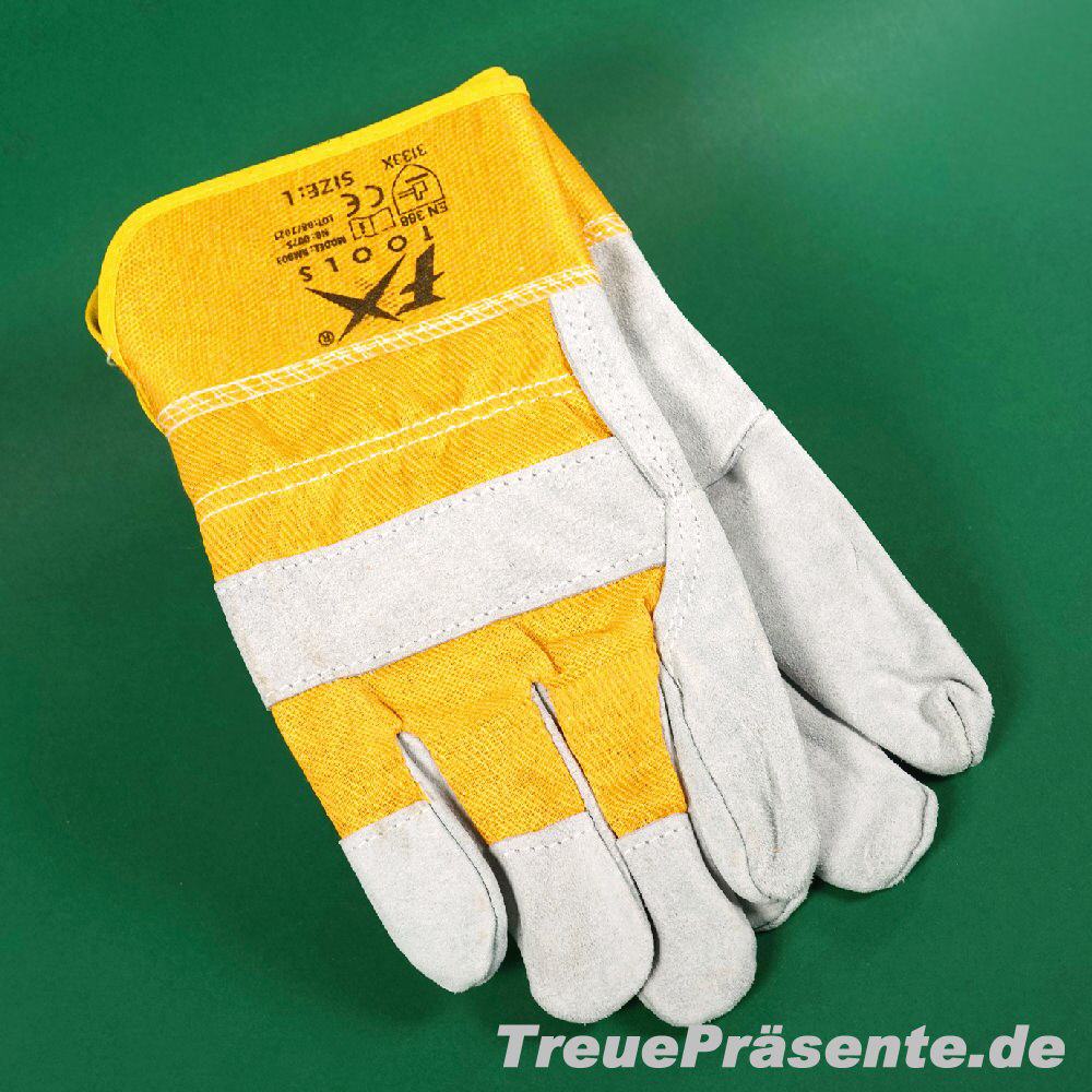 Leder-Arbeitshandschuhe mit Textil