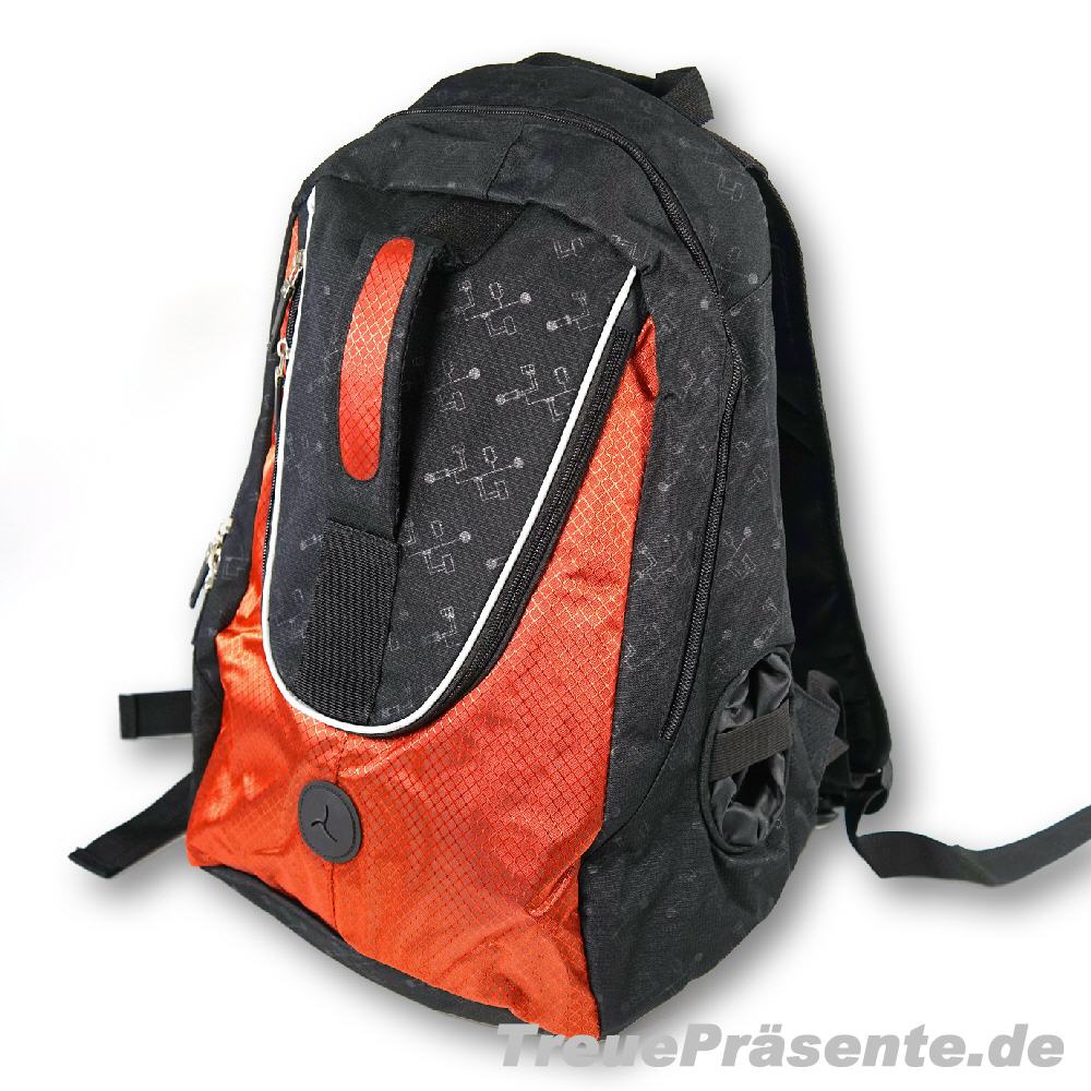 Rucksack schwarz-rot