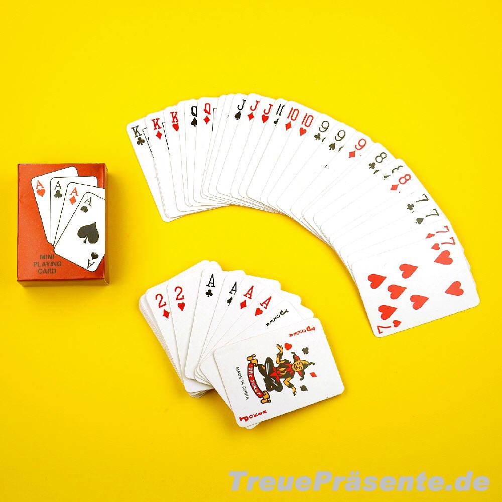 Mini-Spielkarten Rommé / Poker