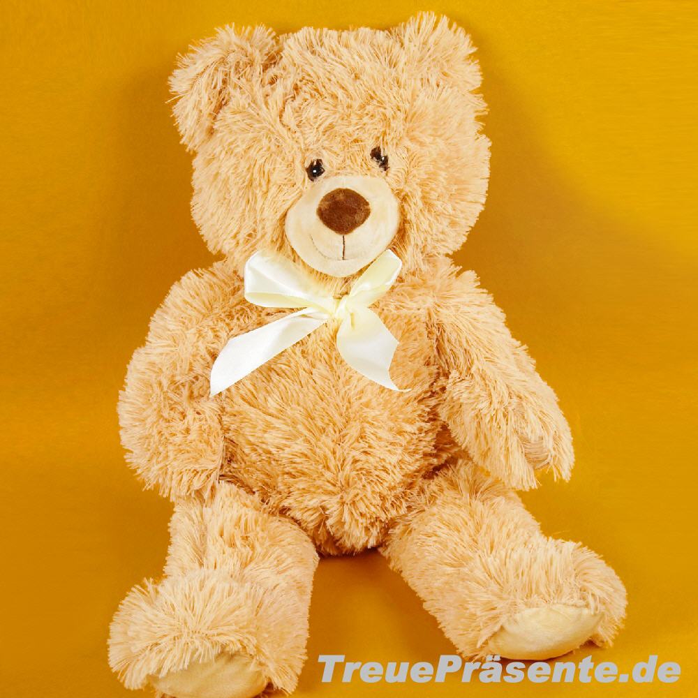 Plüschbär hellbraun mit Schleife 55 cm