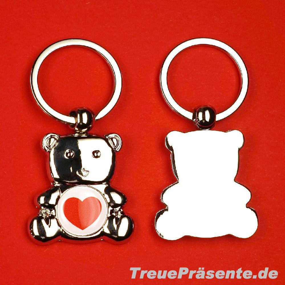 Schlüsselanhänger Bär mit Herz
