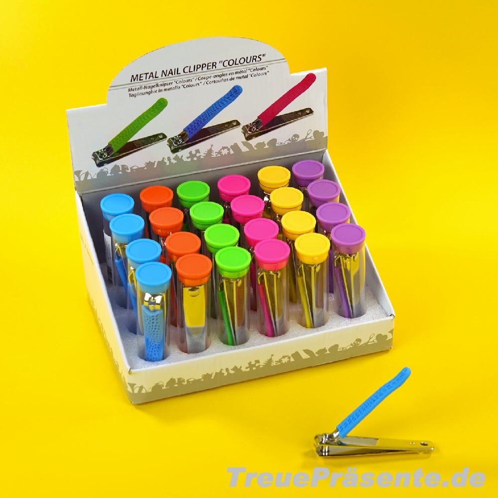 Bunter Nagelknipser in Verpackung
