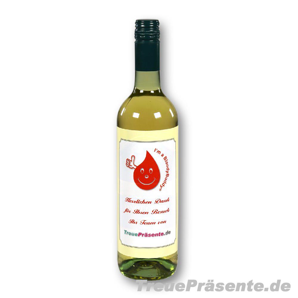 Weißwein mit individuellem Etikett