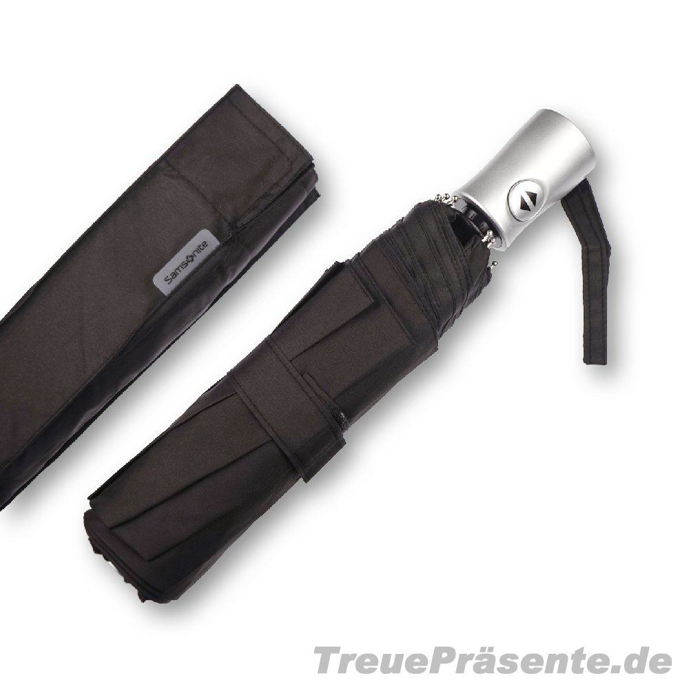 Samsonite Automatik-Schirm schwarz