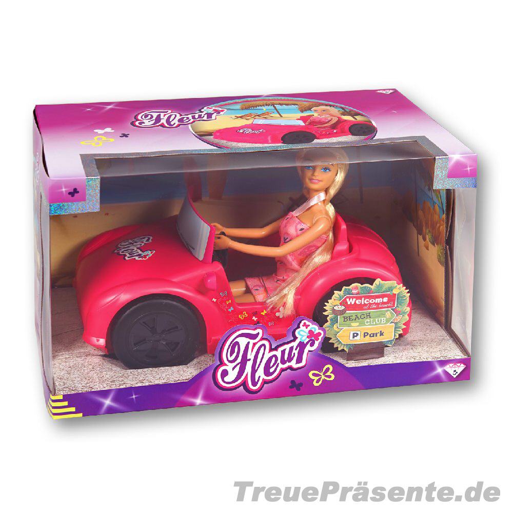 Modepuppe mit Auto