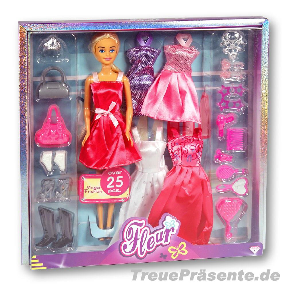 Modepuppe mit Kleidern