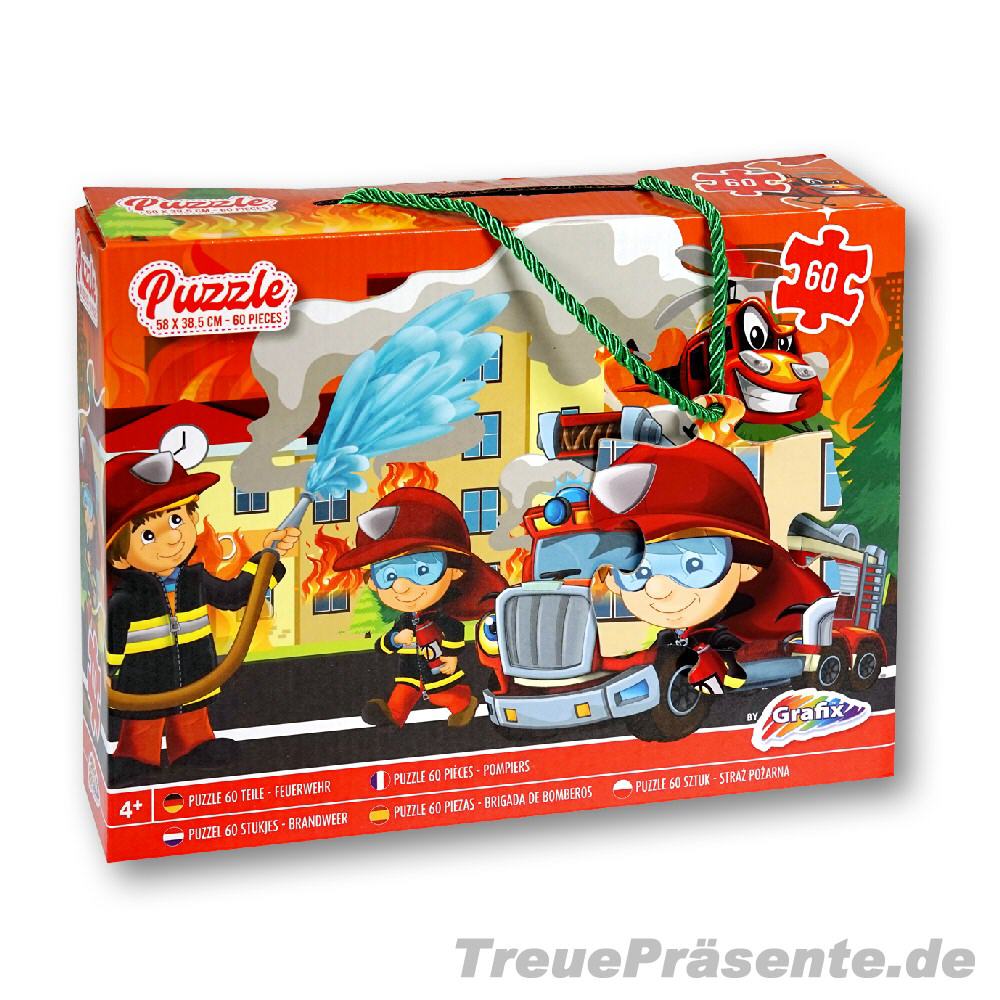 Puzzle Feuerwehr in Kofferbox