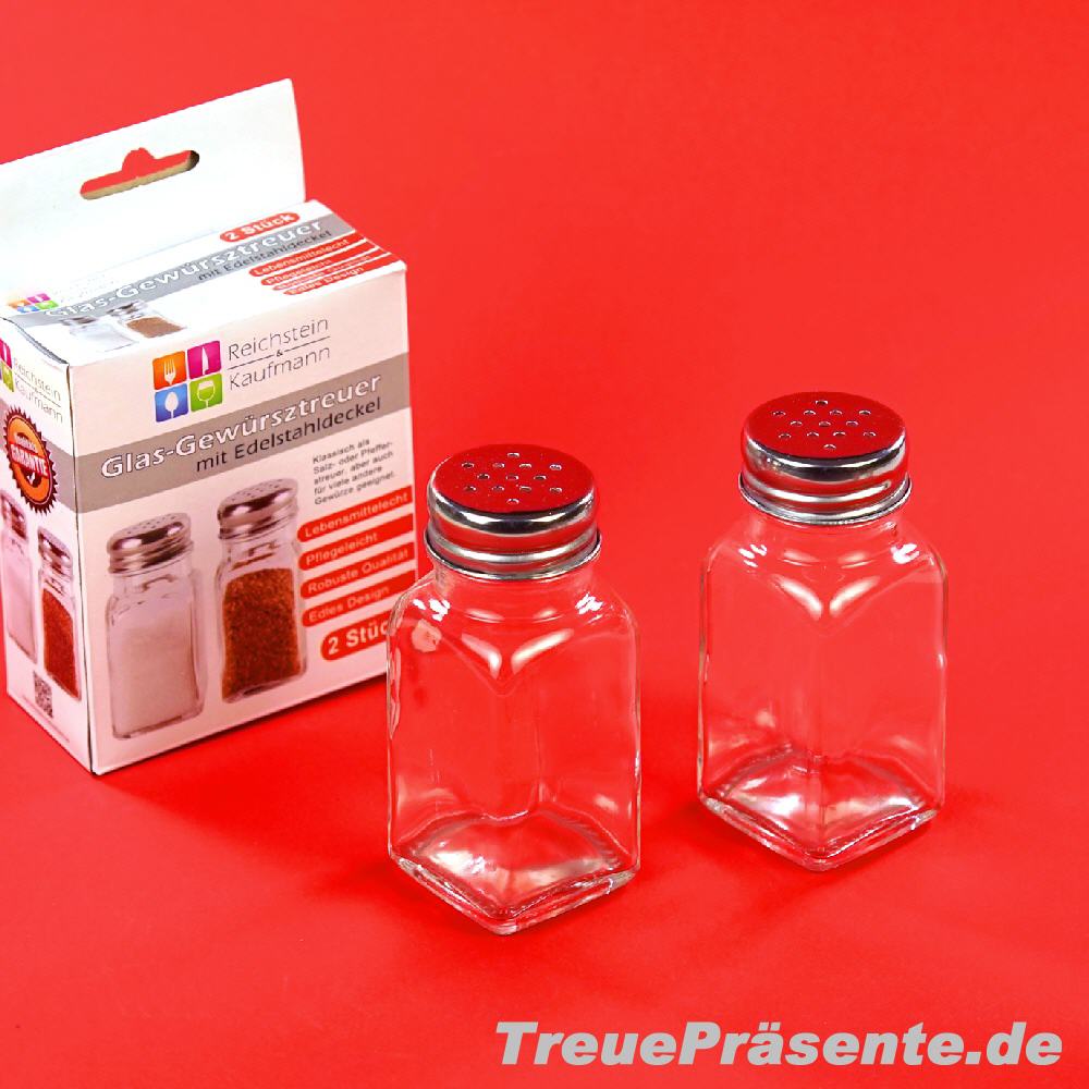 2er-Set Gewürzstreuer aus Glas