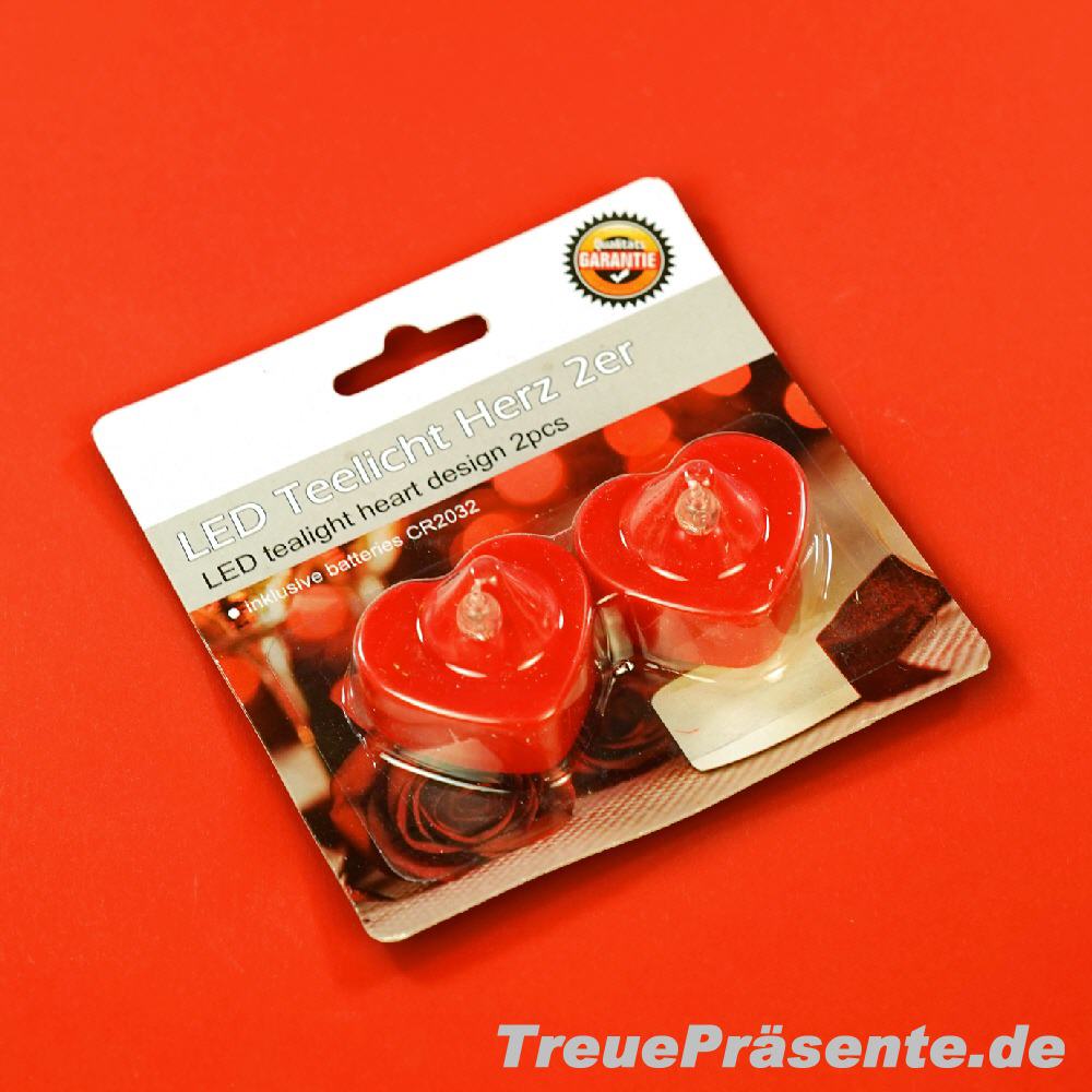 LED Herz-Teelichter
