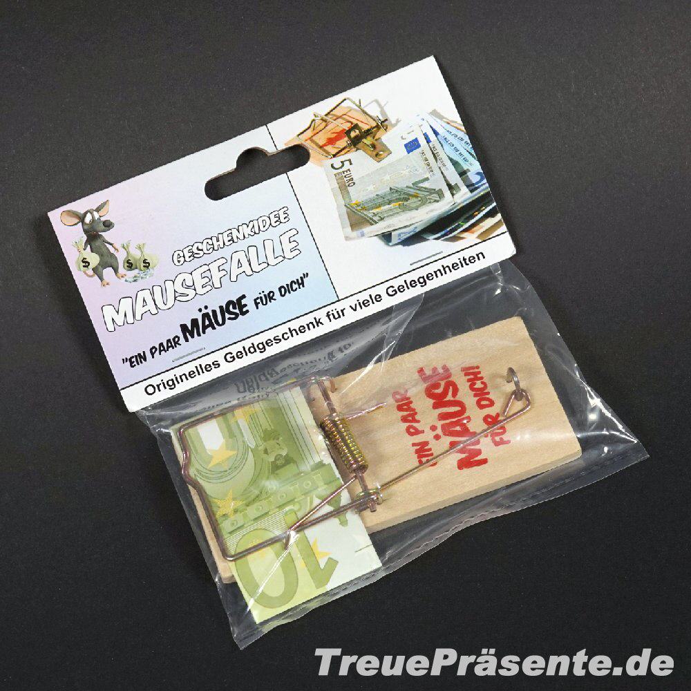 Lustige Mäusefalle für Geldgeschenke