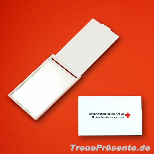 Taschenspiegel eckig mit individuellem Druck