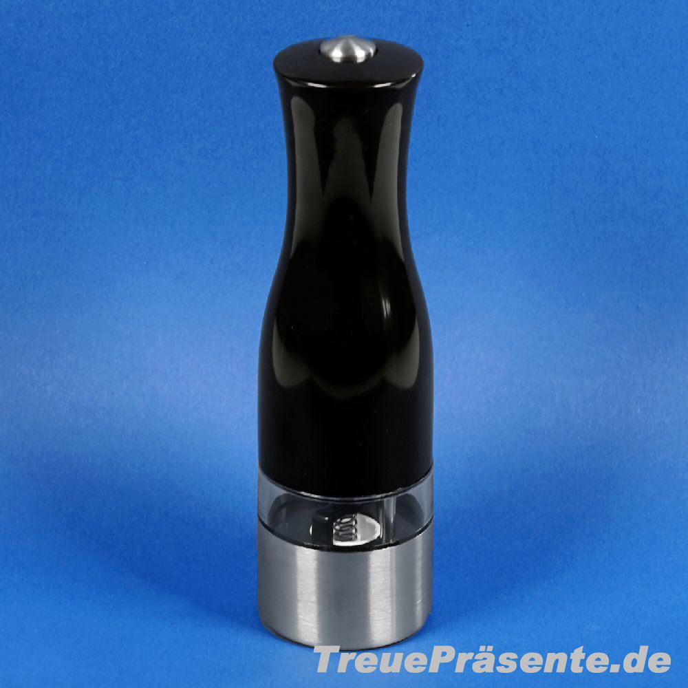 Elektrische Gewürzmühle Edelstahl schwarz
